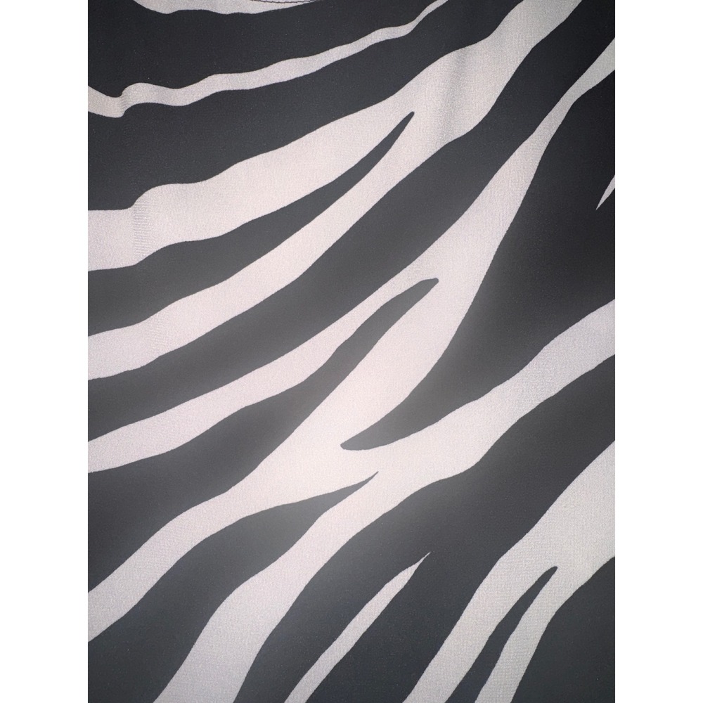 Chicos Maxi Dress Cold Shoulder Zebra Print Black White Flowy Midi 0‎ - Picture 5 of 8